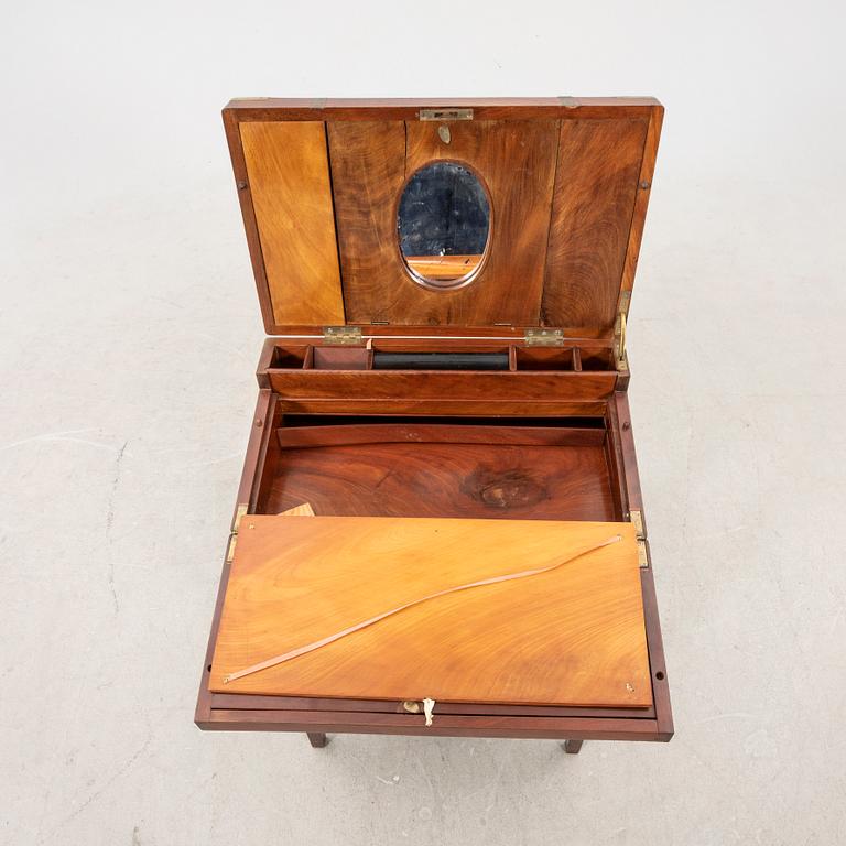 A late 19th century mahogany writing casket.