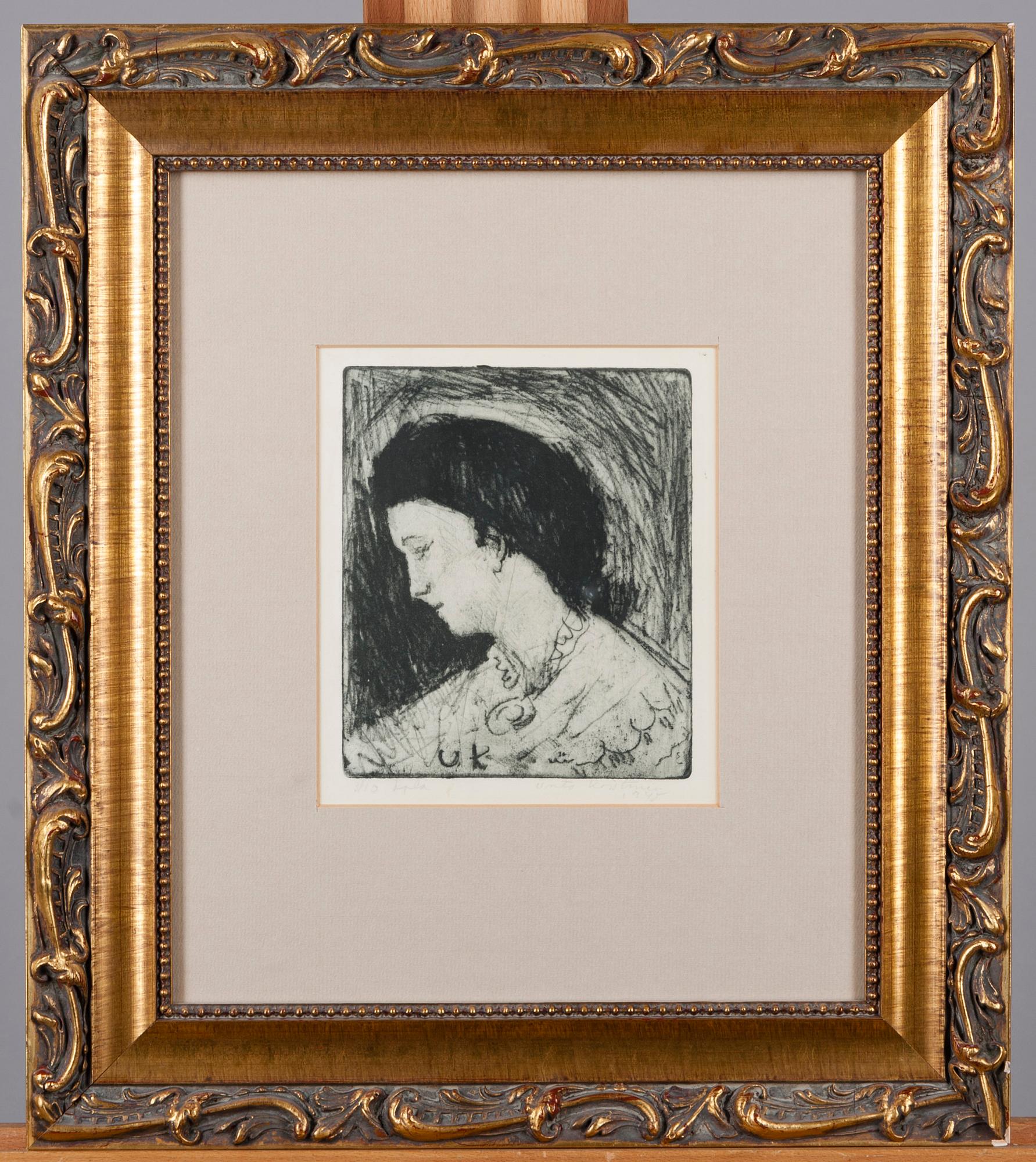 UNTO KOISTINEN, etsning, signerad, daterad 1945 och numrerad tpl'a 3/10.