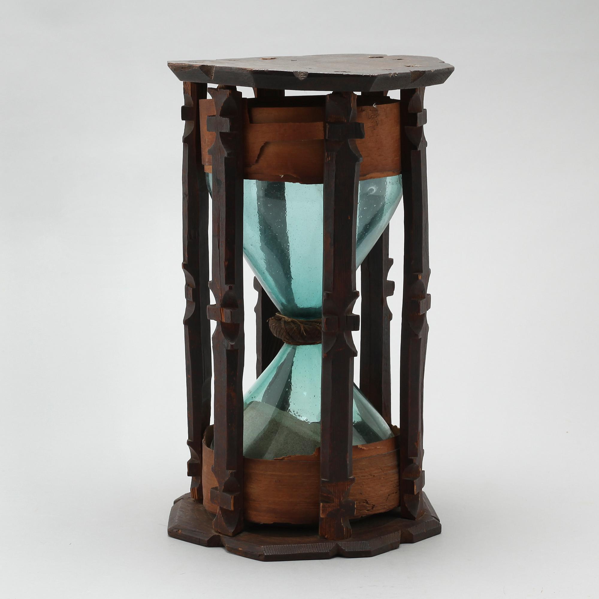 one 19th century hourglass.