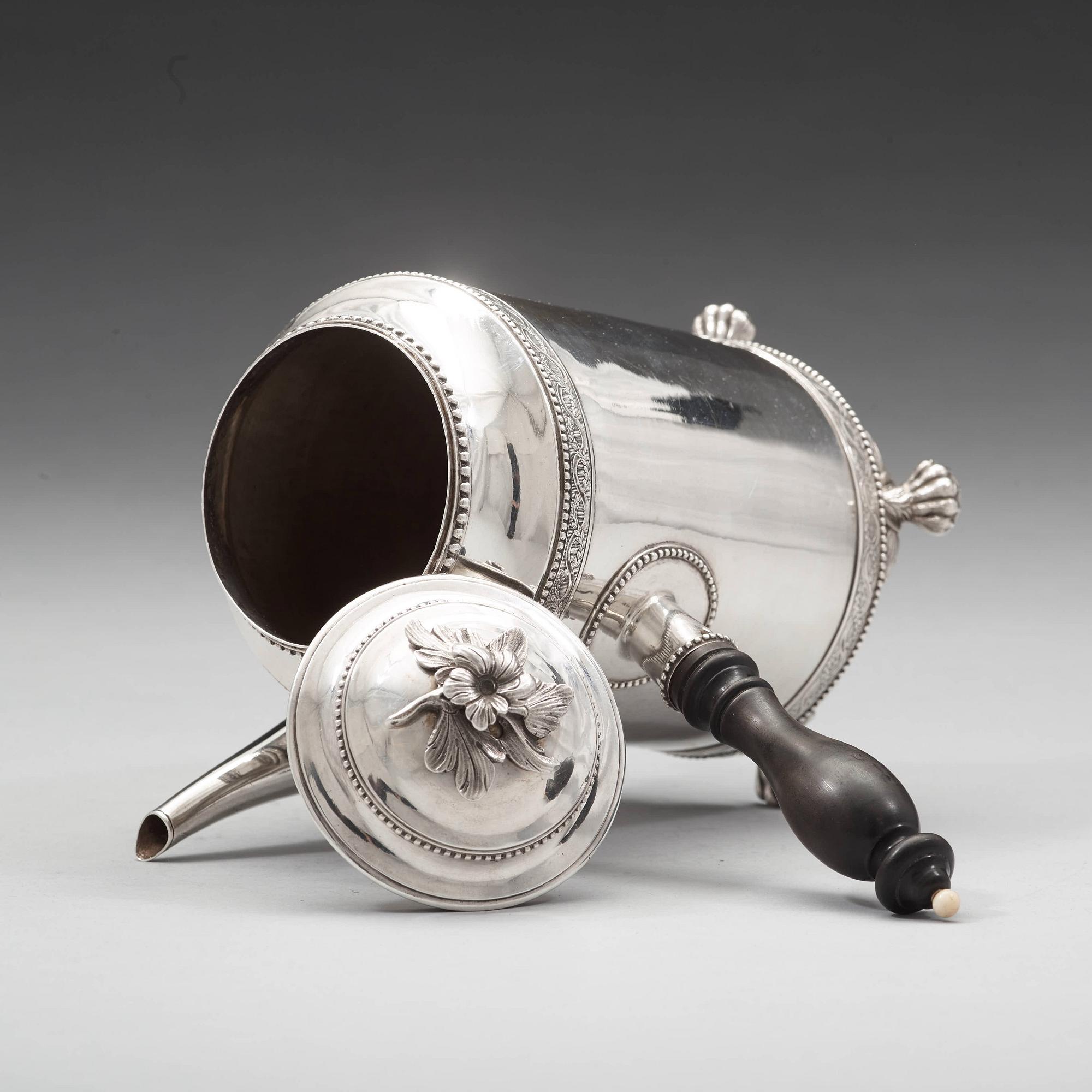Nils Tornberg, kaffekanna, silver, Linköping 1792, gustaviansk.