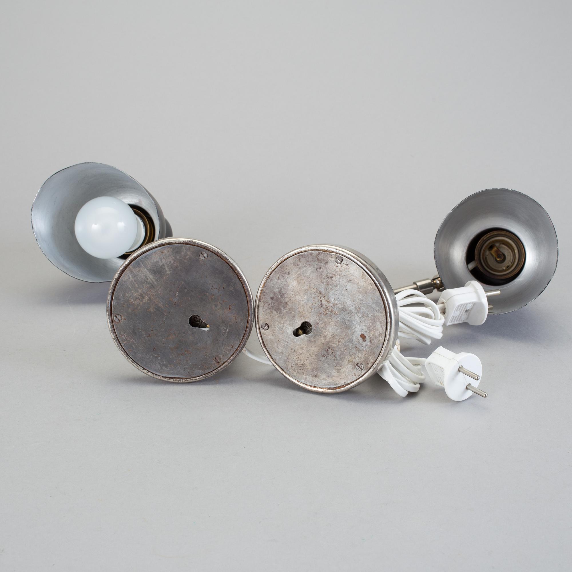 BORDSLAMPOR, ett par,  funkis, 1930-40-tal.
