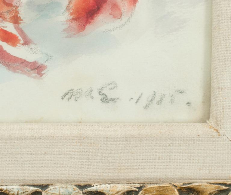 MAGNUS ENCKELL, akvarell, signerad och daterad 1915.