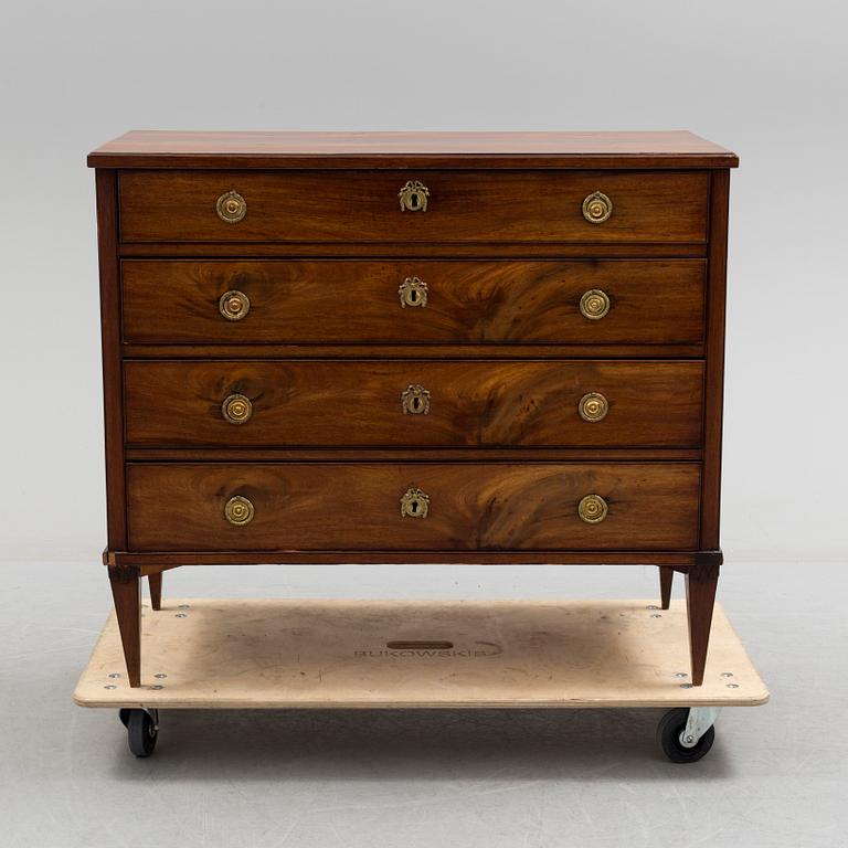 A Late Gustavian chest of drawers circa 1800.