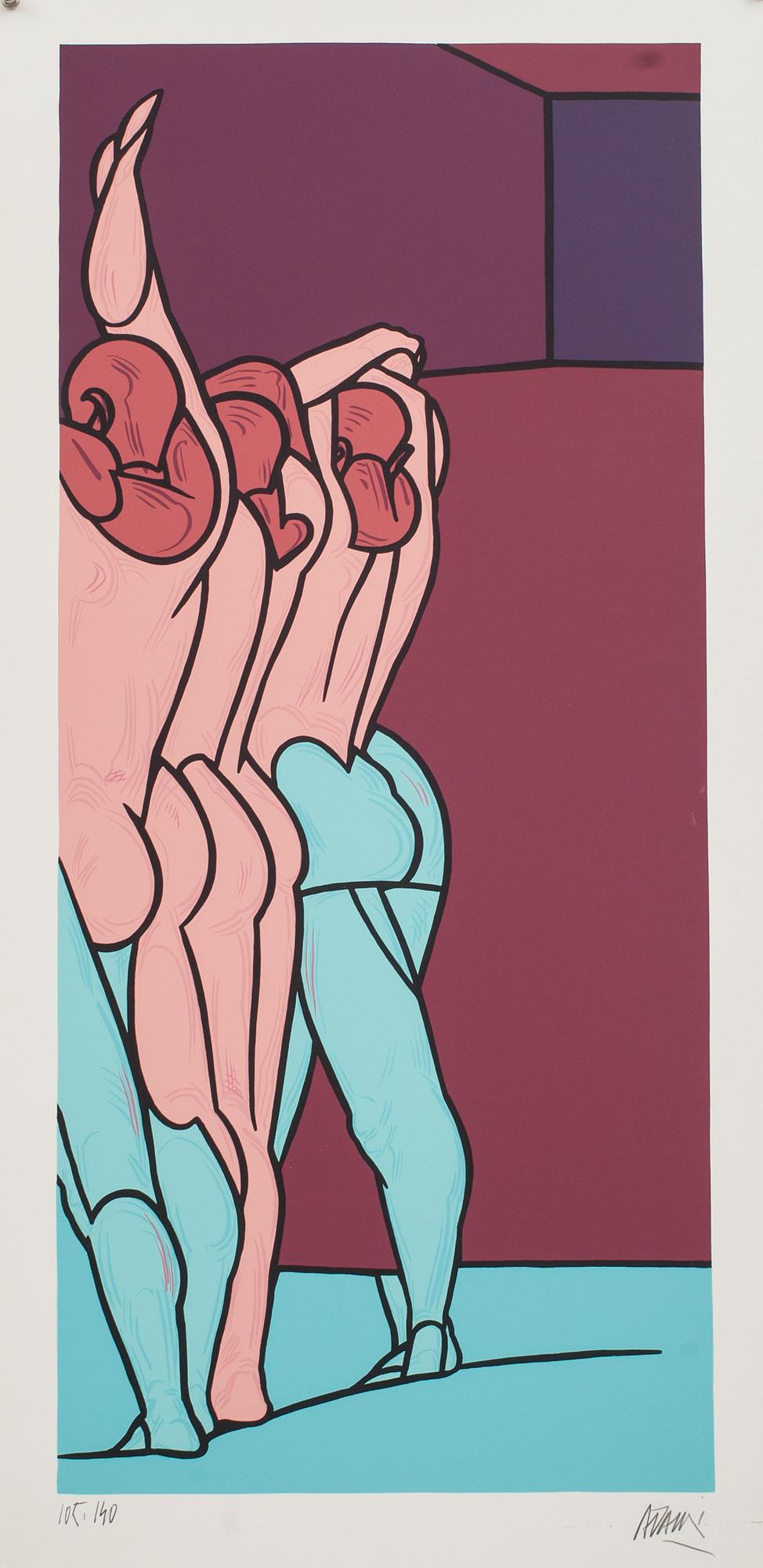 VALERIO ADAMI, färgserigrafi, signerad och numrerad  105/140.