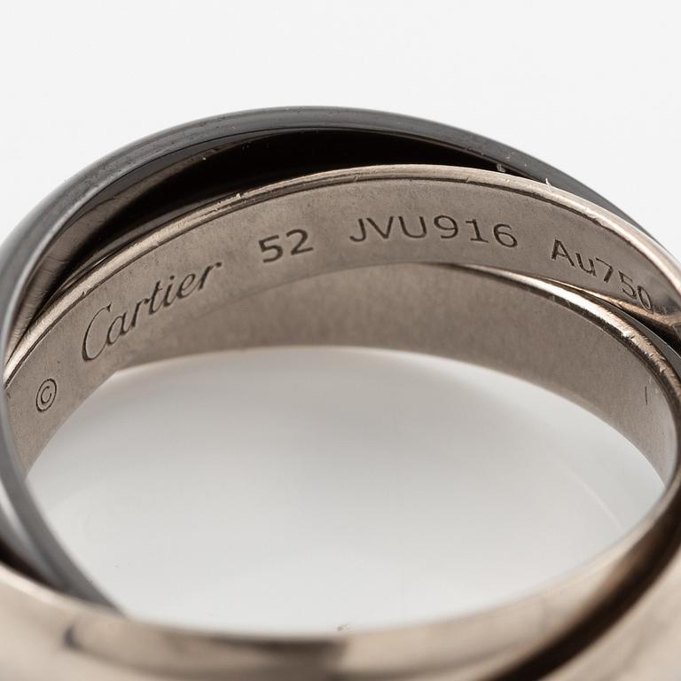 Cartier ring "Trinity" 18K white gold and ceramic.