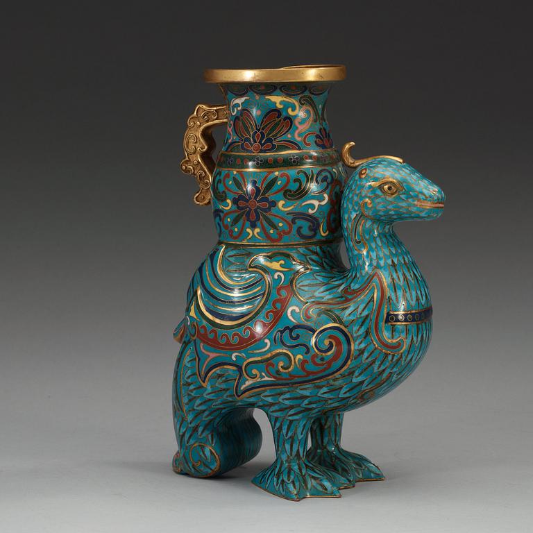 A cloisonné joss stick holder, Qing dynasty.