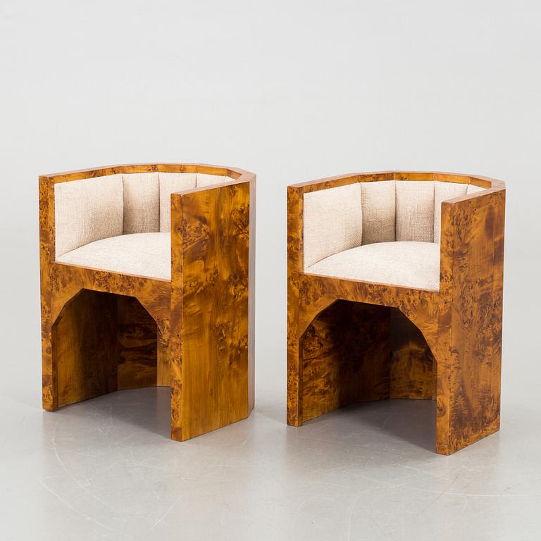 A pair of armchair, 20th century,