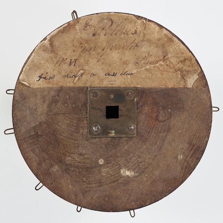 GOLVUR med spelverk, av Peter Strand 1798, med 14 stycken musikrullar. Sengustavianskt.