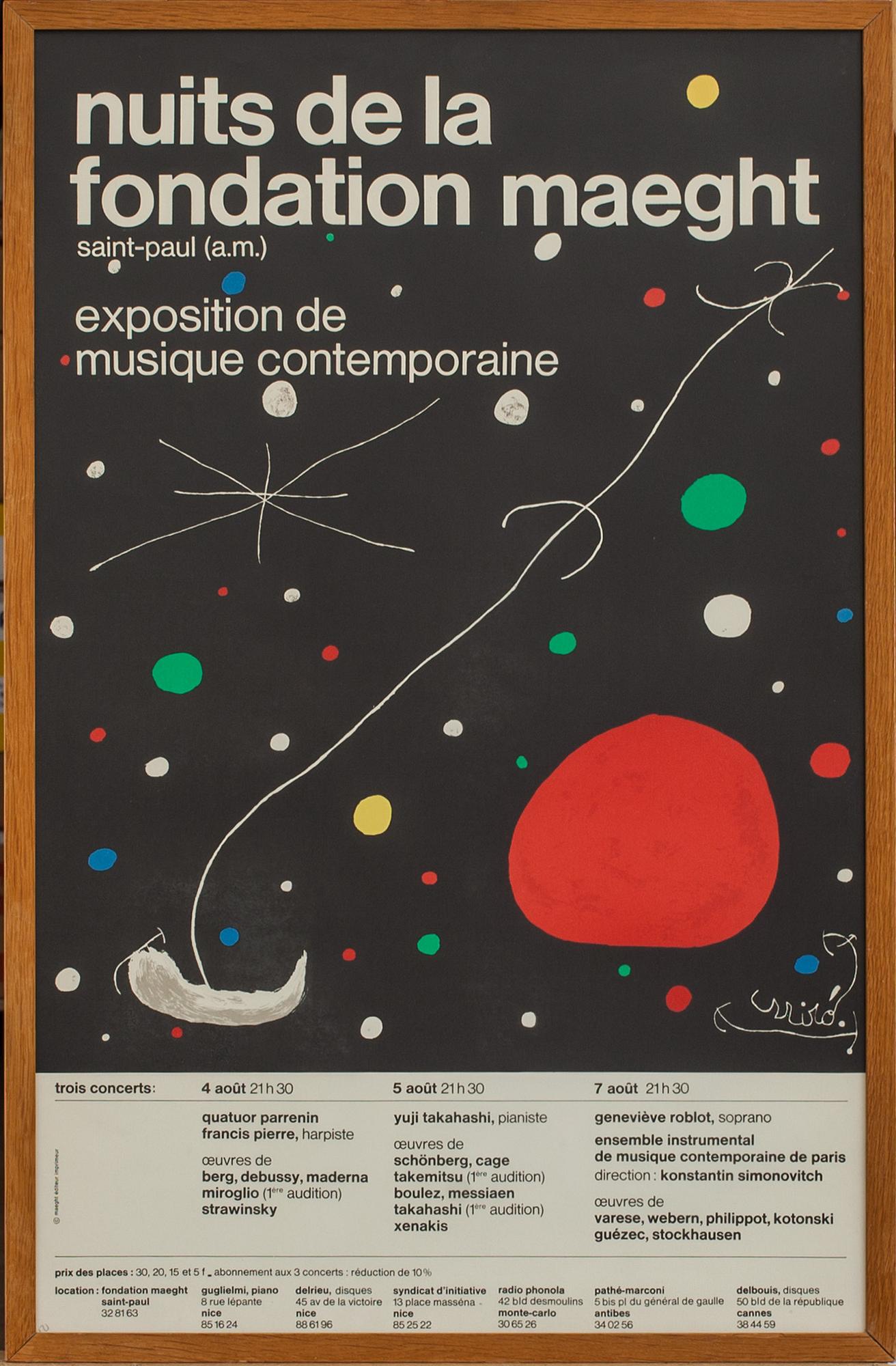 UTSTÄLLNINGSAFFISCHER, 2 st, Joan Miro.