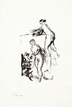 AUGUSTE RENOIR. Litografi, 1904, tryckt signatur.