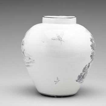 A Swedish Marieberg faience jar, 18th Century.