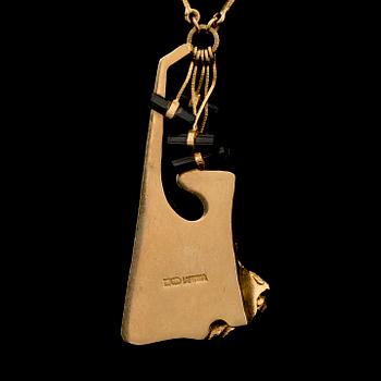 Björn Weckström, COLLIER, "Semiramis", turmaliner, 18K guld. Lapponia 1970-tal.