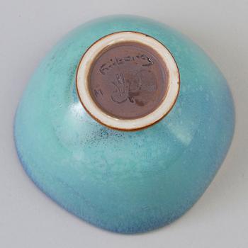 A mid 20th century signed stoneware bowl by Berndt Friberg, Gustavsberg studio.