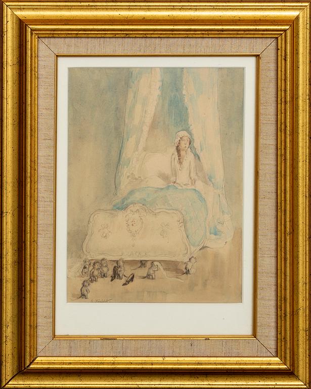 ROBERT HÖGFELDT, mixed media signed.