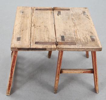 STOL/BORD, fällbart, allmoge, sekelskifte 1700/1800.