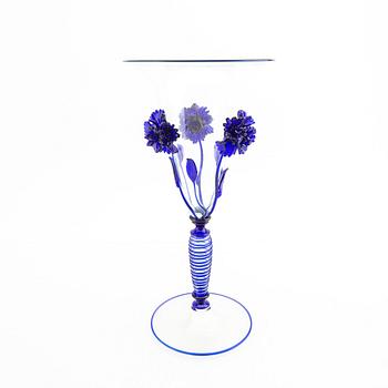 Vase/goblet Pauly, Italy glass possibly Birgitta Johansson, latter half of the 20th century.