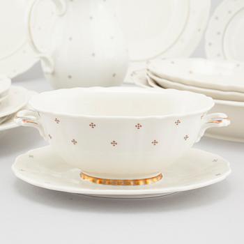 58 pieces of porcelain tableware from Rörstrand, 20th century.