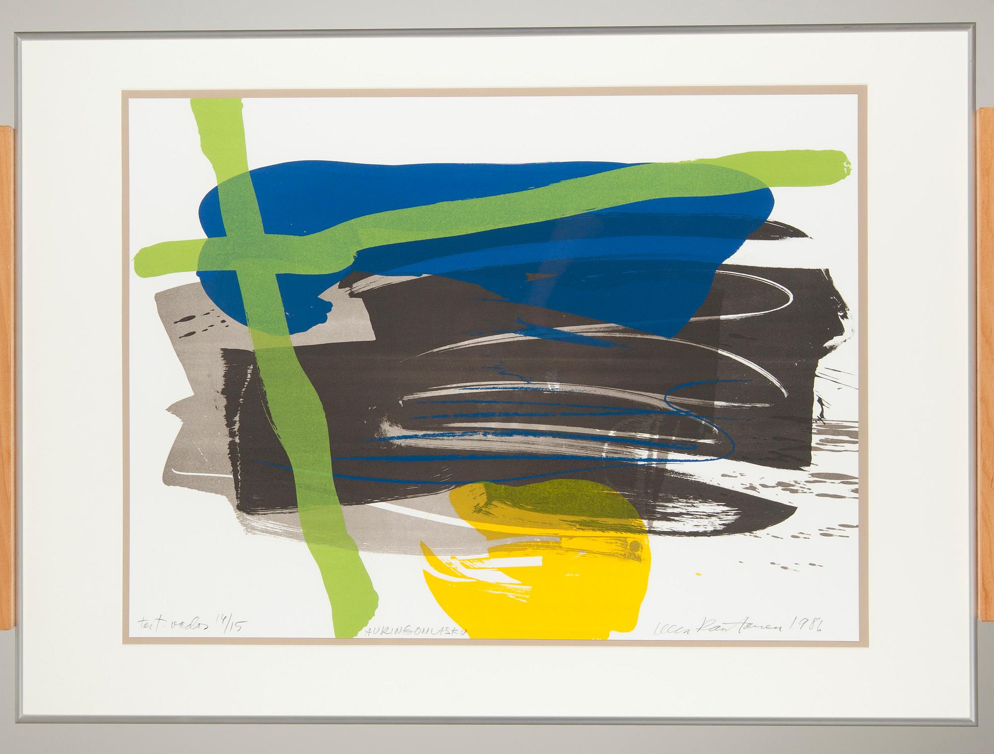 ULLA RANTANEN, litografi, signerad, daterad 1986, numrerad 14/15 konstnärens avdrag.