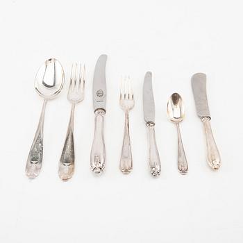 Cutlery, silver, "Vasa" model, 75 pieces, 1940s/50s.