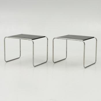Coffee table and a pair of side tables, Thonet,.