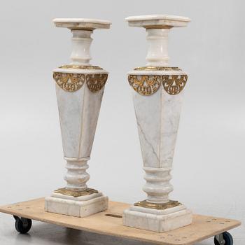 Pedestals, a pair, second half of the 20th century.