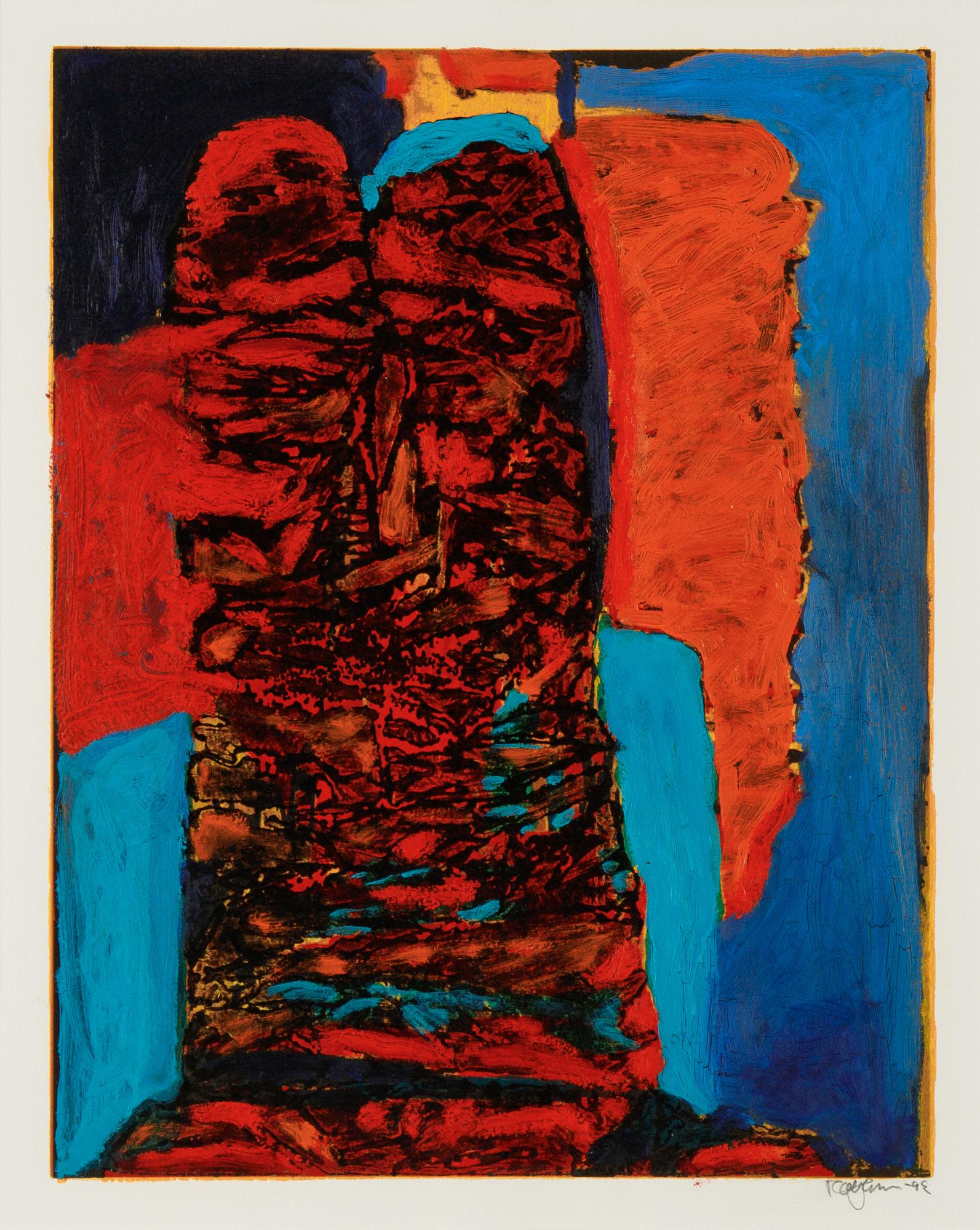 Rolf Hanson, oil on print, signed and dated -93.