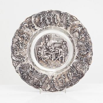 Skål, silver, Zaanlandse Zilversmederijen, Amsterdam, Holland 1961.