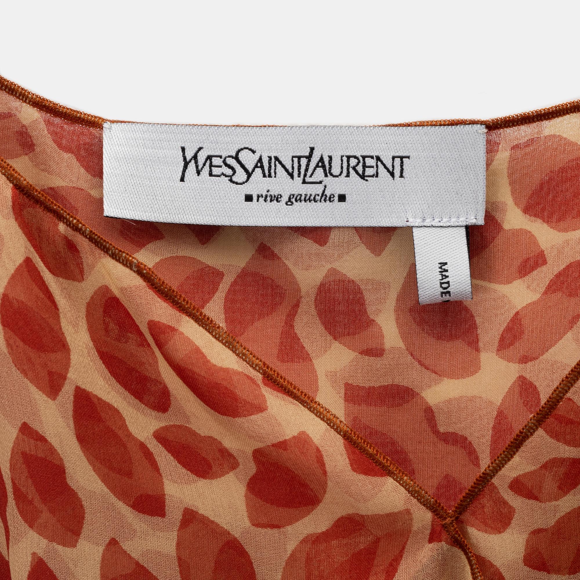 Yves Saint Laurent, a silk blouse, size 36.