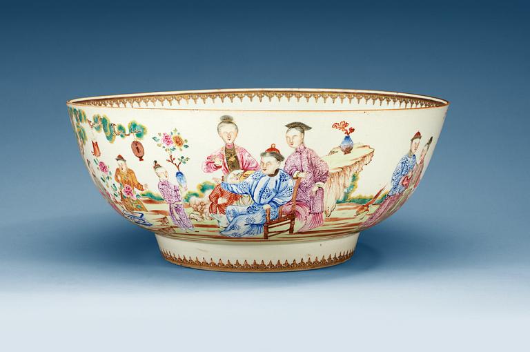 BÅLSKÅL, kompaniporslin. Qing dynastin, Qianlong (1736-95).