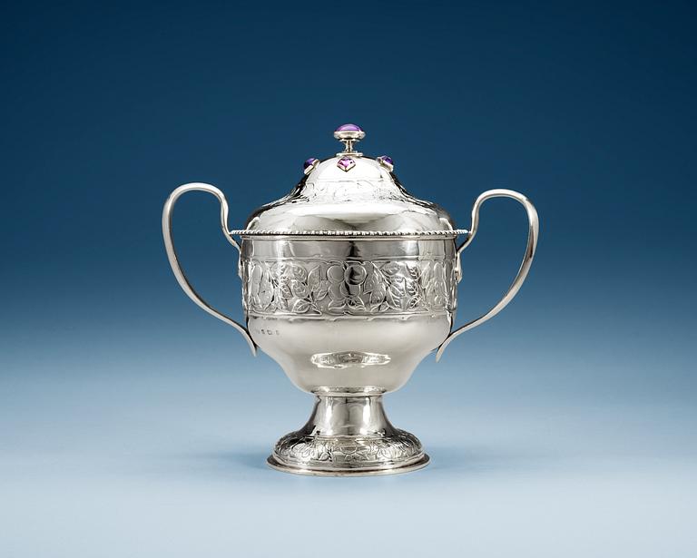 A Duchess of Sutherland's Cripples Guild of Handicrafts Art Noveau silver goblet, Birmingham, England 1910.