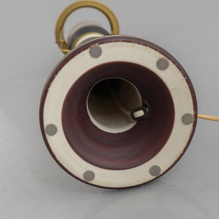 Berndt Friberg, a stoneware table lamp, Gustavsberg Studio, 1975.