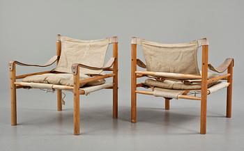 FÅTÖLJER, ett par, "Sirocco", Arne Norell, 1900-talets andra hälft.