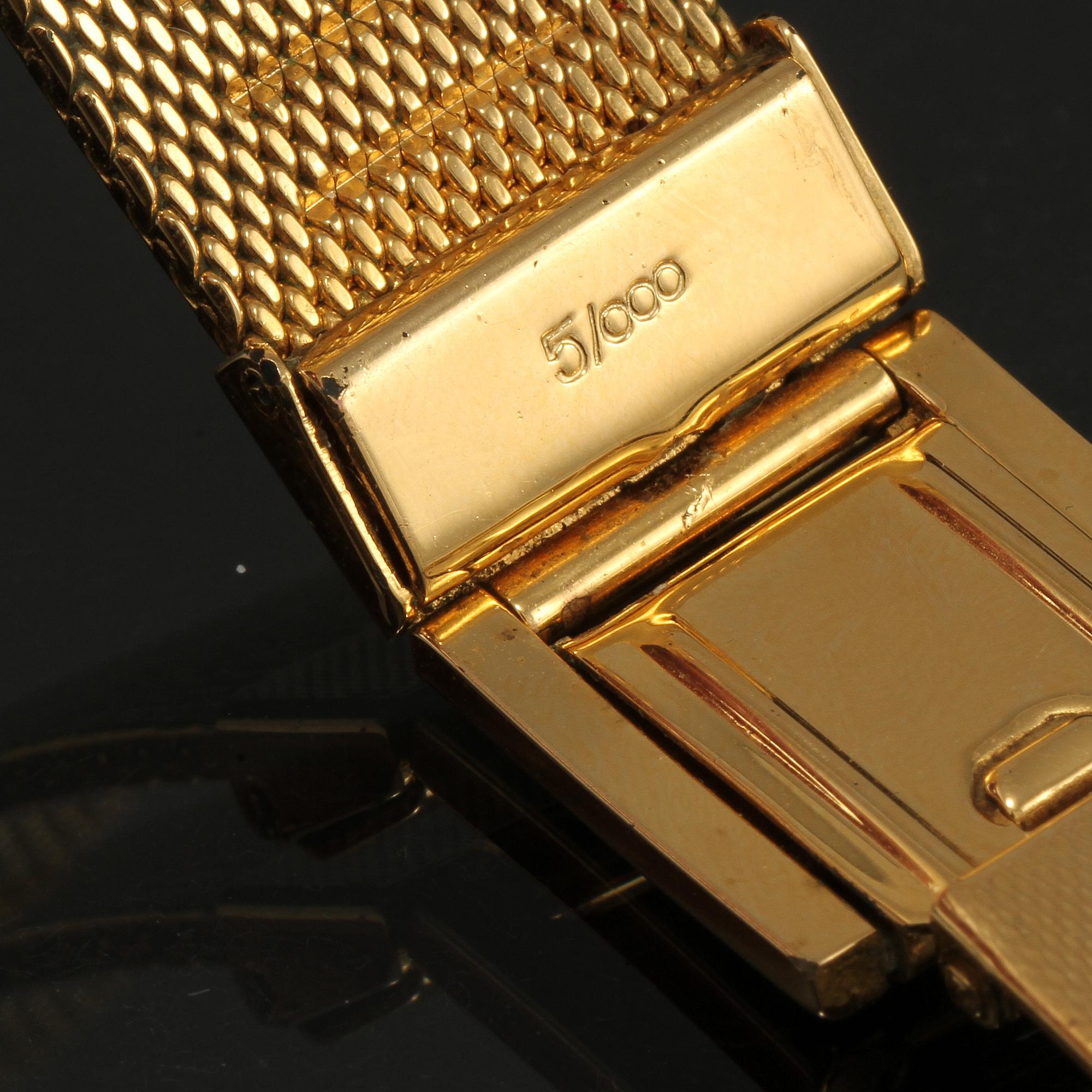ARMBANDSUR, 18 k guld med förgyllt armband, Certina, 1900-talets senare del.