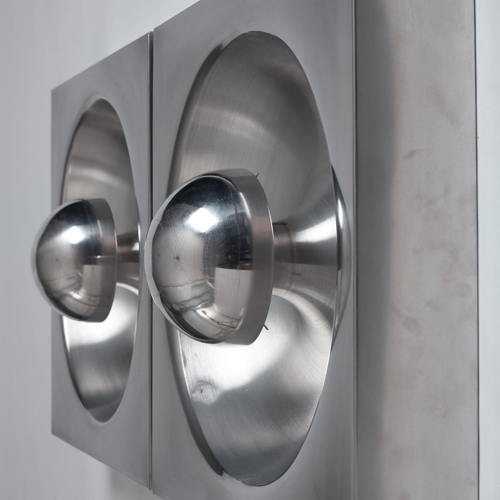 Verner Panton, a pair of wall/ceiling lamps, Louis Poulsen, Denmark1960-70's.