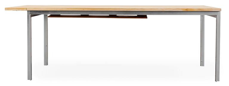 A Poul Kjaerholm ash and steel 'PK-51' desk, E Kold Christensen, Denmark, maker's mark in the steel.