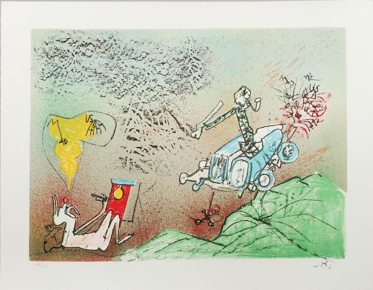 ROBERTO MATTA, färglitografi, signerad och numrerad 46/60.