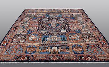 A carpet, Kashmar, 356 x 254 cm.