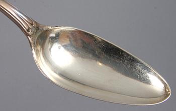 SKEDAR, 6 st, silver, Johan Ekholm, Stockholm, 1700-talets slut, Bengt Tornberg, Linköping, 1834 mm.