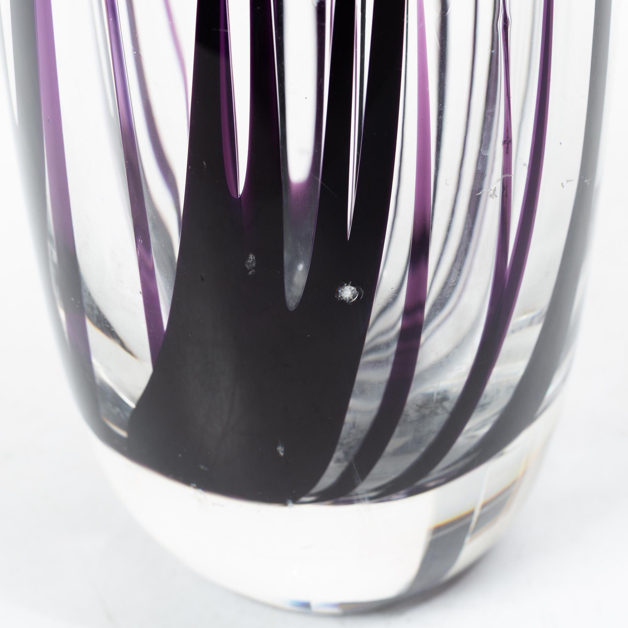 Vicke Lindstrand, vas, glas, "Gräs", Kosta 1950-60-tal.