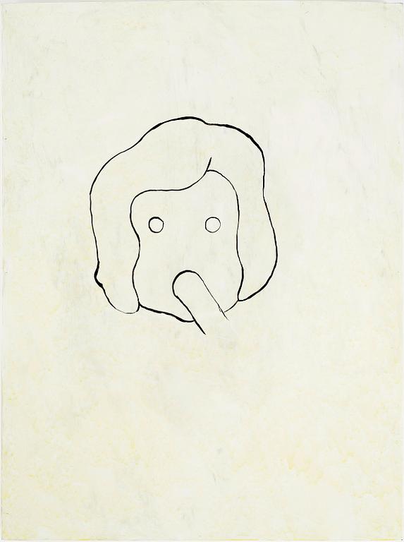 MARIA LINDBERG, lackfärg på pannå, signerad á tergo, 1990.