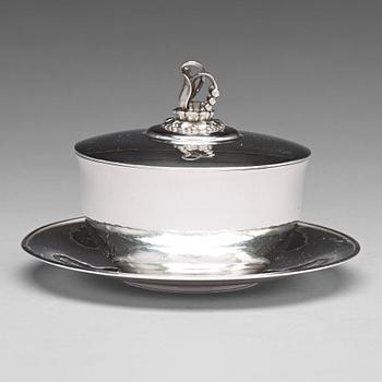 170. Harald Nielsen, a sterling bowl with cover and stand, Georg Jensen, Denmark 1933-44, design no 610.