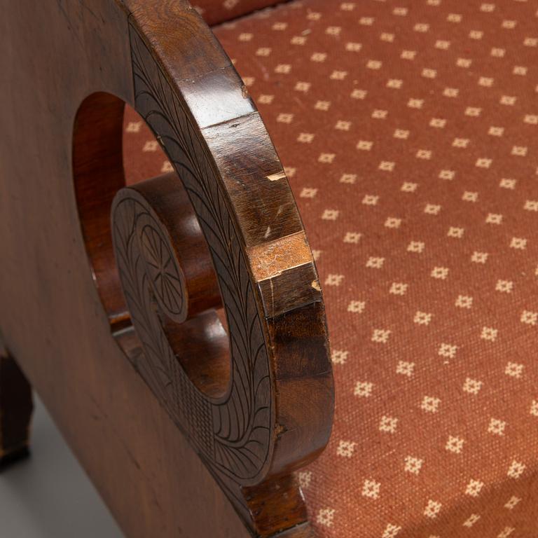 A mid-19th century Biedermeier sofa.