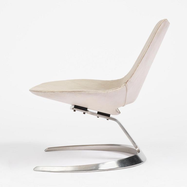 Preben Fabricius & Jørgen Kastholm, a "Scimitar" chair, Ivan Schlechter, Copehhagen, 1960s.