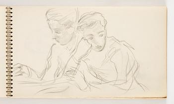 Lotte Laserstein, 4 skissböcker med blyertsteckningar.