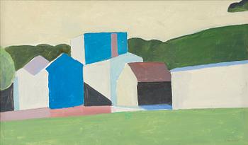 696B. Olle Nyman, Landscape with houses.