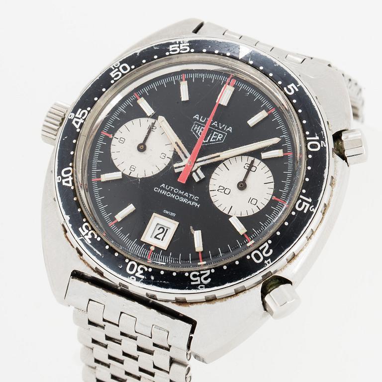 HEUER, Autavia, chronograph, wristwatch, 42 mm.
