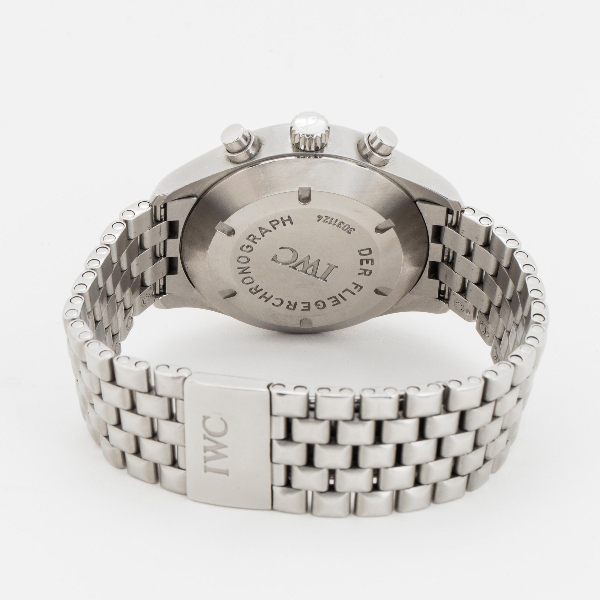 IWC, Schaffhausen, Der Fliegerchronograph, chronograph, wristwatch, 39 mm.
