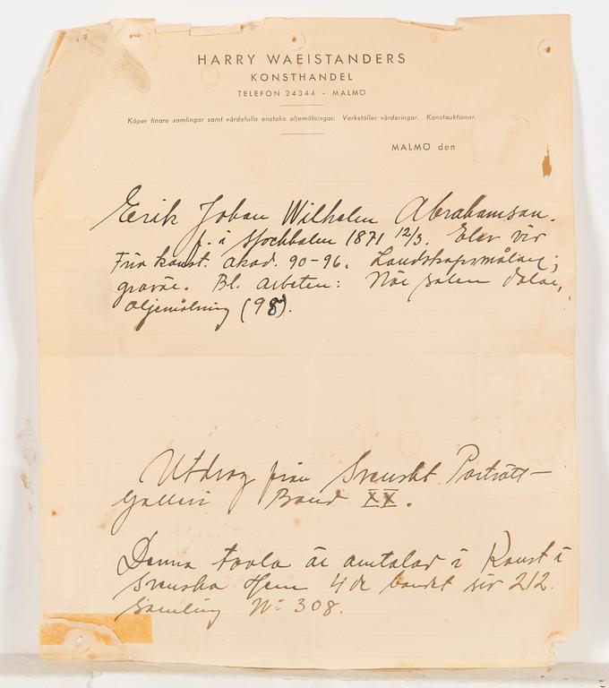 Erik Abrahamsson, "När solen dalar".