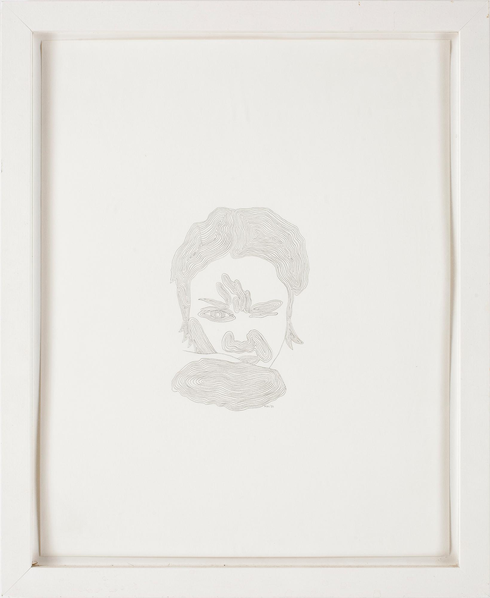 MARIA MIESENBERGER, Blyerts på papper, signerad och daterad 01.