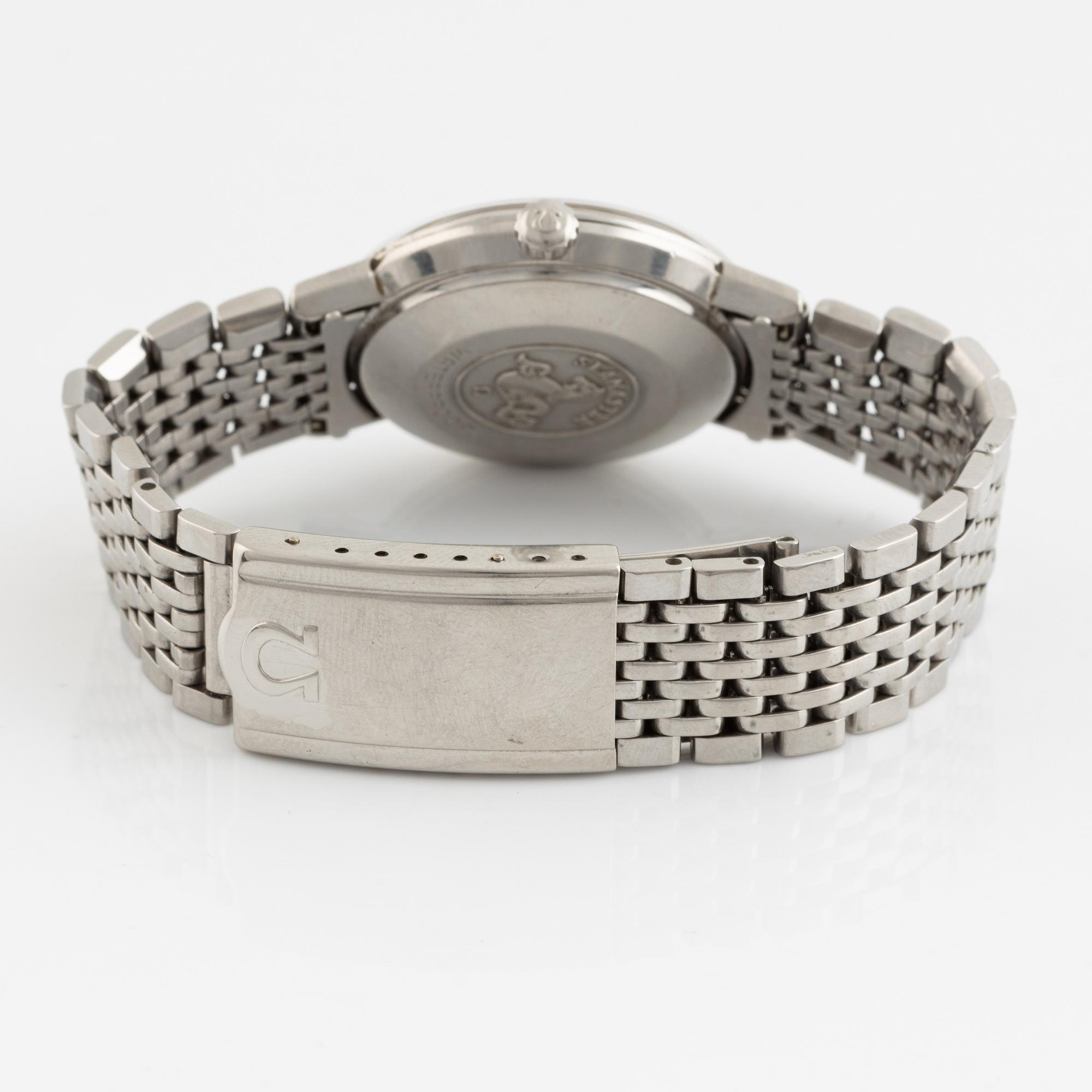 Omega, Seamaster, "Linen Dial", wristwatch, 34 mm.